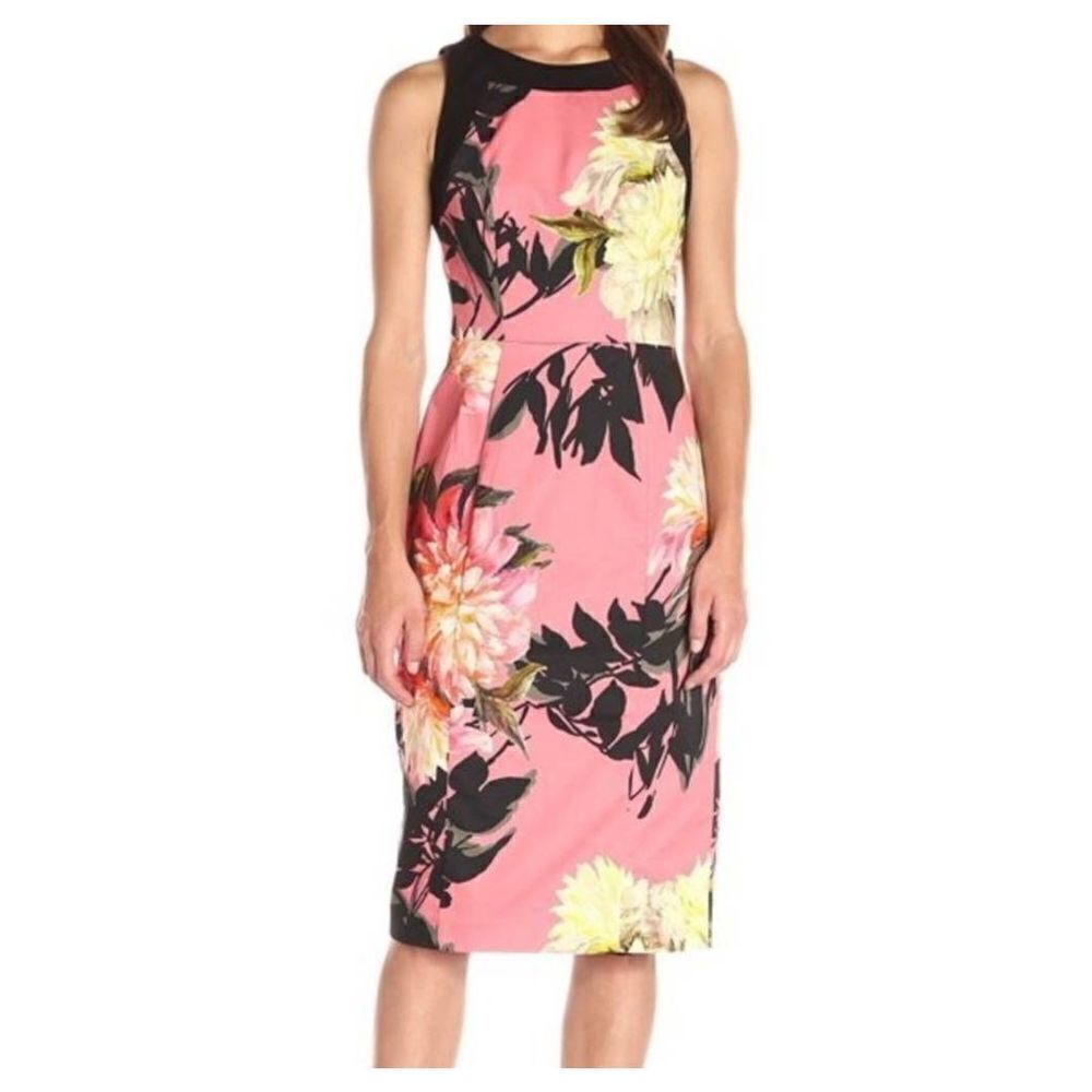 Black Halo Rohan sheath floral-print dress sz 0